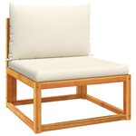 vidaXL Salon de jardin avec coussins 10 Pièces bois d'acacia solide