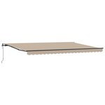 vidaXL auvent rétractable automatique beige 500x300 cm
