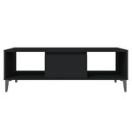 vidaXL Table basse noir 103 5x60x35 cm bois d'ingénierie