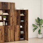 vidaXL Highboard vieux bois 70x42.5x185 cm bois d'ingénierie