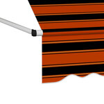 vidaXL Auvent manuel rétractable 200 cm Orange et marron