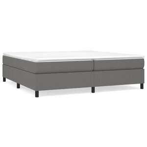 vidaXL Cadre de lit sans matelas gris foncé 200x200 cm tissu