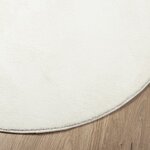 vidaXL Tapis OVIEDO à poils courts crème Ø 120 cm