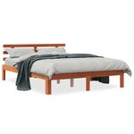 vidaXL Cadre de lit sans matelas cire marron 120x200cm bois pin massif