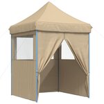 vidaXL Tente de réception pliable escamotable avec 4 parois latérales