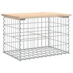vidaXL Banc de jardin design de gabion 63x44x42 cm bois massif de pin
