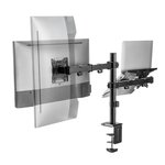 Support de bureau Ewent pour 1 écran et 1 ordinateur portable 34" - jusqu'à 9 kg - Noir