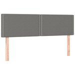 vidaXL Sommier à lattes de lit et matelas et LED Gris foncé 140x200 cm