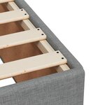 vidaXL Cadre de lit sans matelas gris clair 140x190 cm tissu