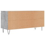 vidaXL Meuble TV gris béton 104x35x50 cm bois d'ingénierie
