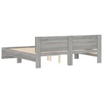 vidaXL Cadre de lit avec tête de lit sonoma gris 180x200 cm