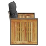 vidaXL Canapé de jardin 2 places avec coussins gris résine tressée