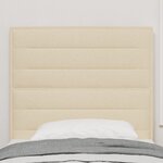 vidaXL Cabeza de lit LED Design Lignes Crème 90 cm Tissu