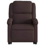 vidaXL Fauteuil inclinable électrique marron foncé tissu
