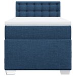 vidaXL Sommier à lattes de lit avec matelas Bleu 90x200 cm Tissu