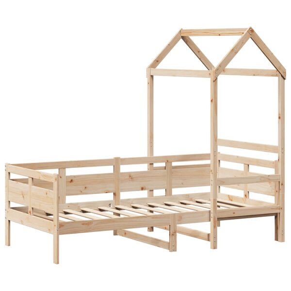 vidaXL Lit de jour avec toit 90x200 cm bois de pin massif