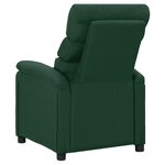 vidaXL Fauteuil de massage Vert foncé Tissu