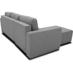 Canapé d'angle convertible réversible 3-4 places - PHARELL - anthracite - Coffre de rangement - 224 x 155 x 85 cm