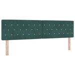 Lit à ressort vidaXL avec matelas et LED vert foncé 180x200 cm en velours