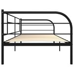 vidaXL Cadre de lit de repos sans matelas noir métal 90x200 cm
