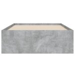 vidaXL Cadre de lit avec tiroirs sans matelas gris béton 100x200 cm