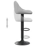 vidaXL Tabouret de bar Gris clair Velours