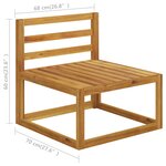 vidaXL Salon de jardin 8 Pièces avec coussin Bois d'acacia solide