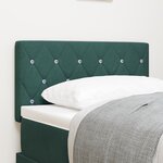 vidaXL Tête de lit LED Bouton en cristal capitonné vert foncé 80 cm velours