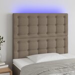 vidaXL Tête de lit à LED Taupe 100x5x118/128 cm Tissu