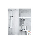 Colonne de douche - Mitigeur thermostatique - Pomme haute carrée 30x30 cm - OCEANIC - Chrome