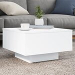 vidaXL Table basse blanc 55x55x31 cm bois d'ingénierie