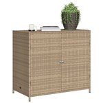 vidaXL Armoire de rangement de jardin beige 83x45x76 cm résine tressée