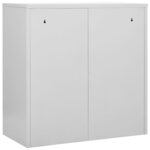 vidaXL Armoires à casiers 5 Pièces Gris clair et rouge 90x45x92 5cm Acier