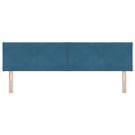 vidaXL Tête de lit LED bleu foncé Ensemble de 2 Bleu foncé Tissu 180 cm