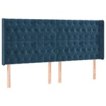 vidaXL Sommier à lattes de lit matelas et LED Bleu foncé 200x200 cm