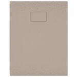 vidaXL Receveur de douche SMC Marron 90x70 cm