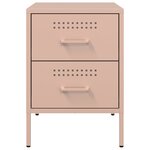 vidaXL Tables de chevet 2 Pièces rose 36x39x50 5 cm acier