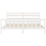 vidaXL Cadre de lit sans matelas blanc 200x200 cm bois massif de pin
