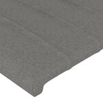 vidaXL Cadre de lit sans matelas gris foncé 200x200 cm tissu