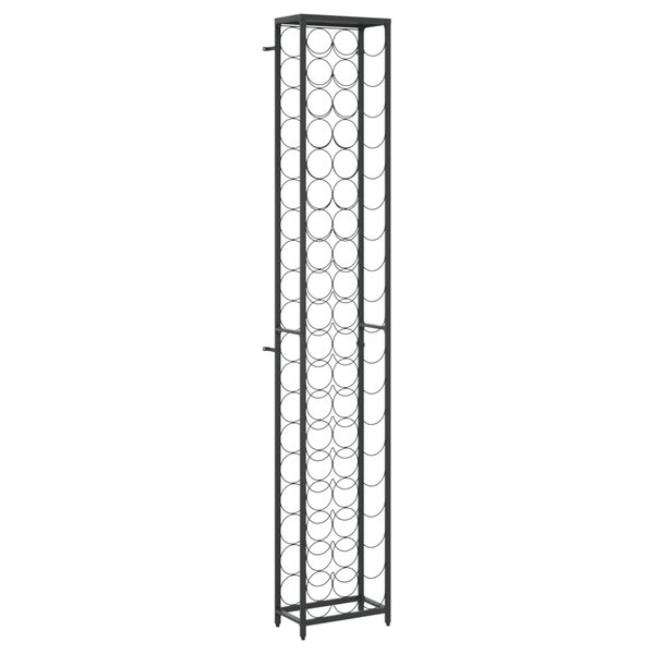 vidaXL Casier à bouteilles de 57 bouteilles noir 34x18x200cm fer forgé