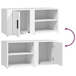 vidaXL Meubles TV 2 Pièces Blanc 80x31 5x36 cm Bois d'ingénierie