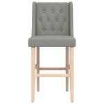 vidaXL Chaises de bar lot de 2 bois massif d'hévéa et tissu