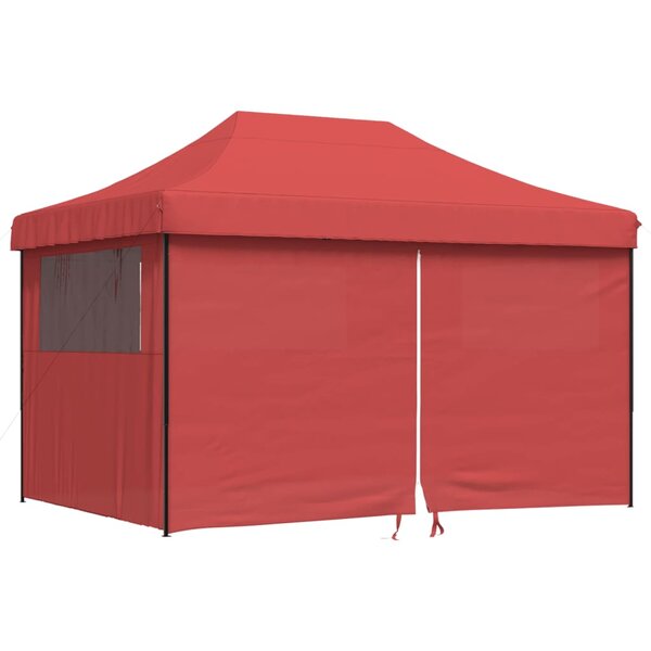 vidaXL Tente de réception pliable escamotable avec 4 parois latérales