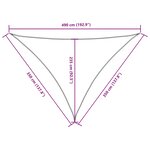 vidaXL Voile de parasol Tissu Oxford triangulaire 3 5x3 5x4 9 m Rouge