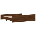 vidaXL Cadre de lit tête de lit et pied de lit chêne marron 200x200 cm