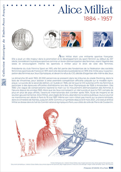 Document philatélique - Alice Milliat