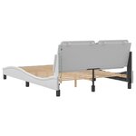 vidaXL Cadre de lit avec LED sans matelas blanc 140x190 cm