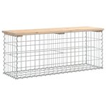 vidaXL Banc de jardin design de gabion 103x31 5x42 bois massif de pin