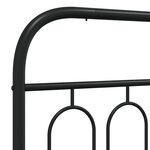 vidaXL Cadre de lit métal avec tête de lit/pied de lit noir 90x200 cm