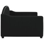 vidaXL Lit de repos noir 90x200 cm tissu